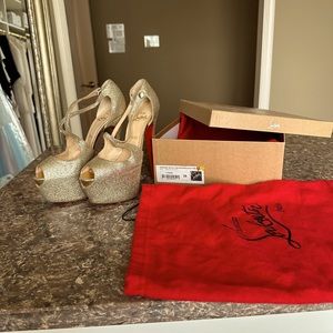 Exagona 160mm Glitter Mini/Specchio toe Christian Louboutin heels.